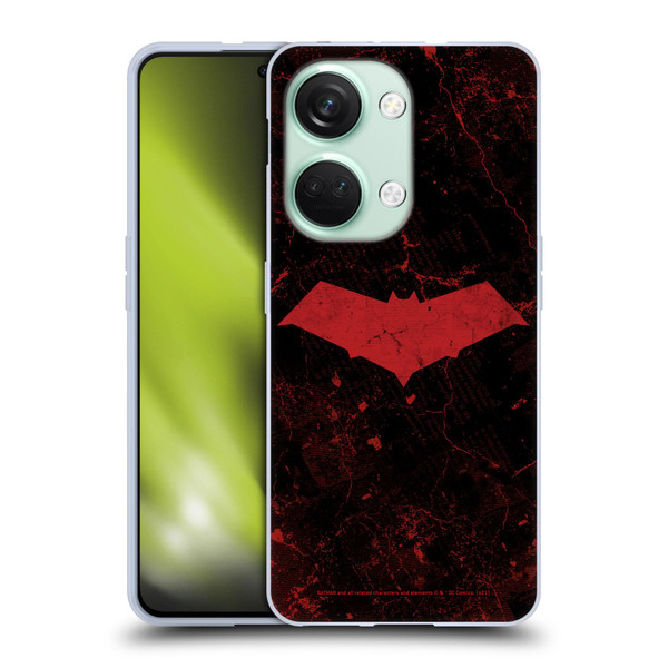 Batman DC Comics Red Hood Logo Grunge Soft Gel Case for OnePlus Nord 3 5G