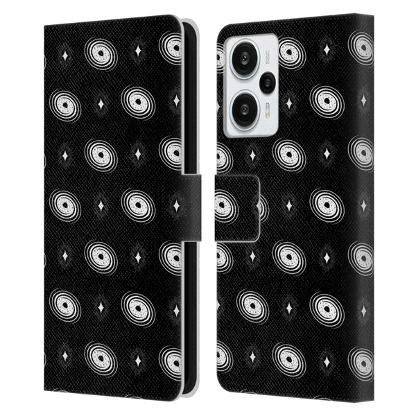 Haroulita Celestial Black And White Galaxy Leather Book Wallet Case Cover For Xiaomi Redmi Note 12T