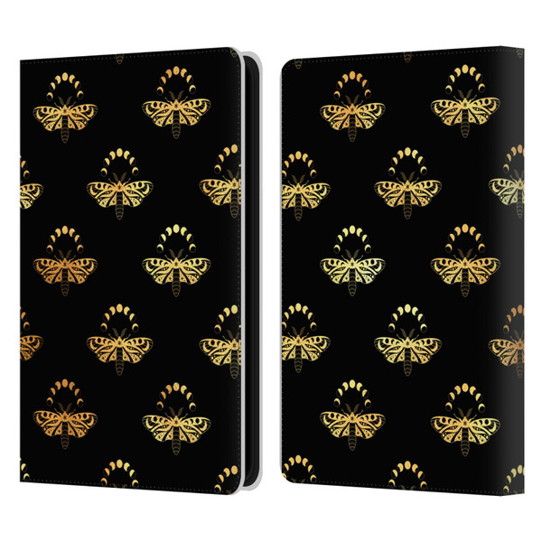 Haroulita Celestial Gold Butterfly Leather Book Wallet Case Cover For Amazon Kindle Paperwhite 5 (2021)