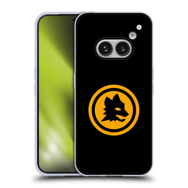AS Roma Crest Graphics Black And Gold Soft Gel Case for Nothing Phone (2a)