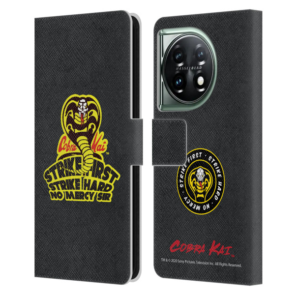 Cobra Kai Graphics 2 Strike Hard Logo Leather Book Wallet Case Cover For OnePlus 11 5G