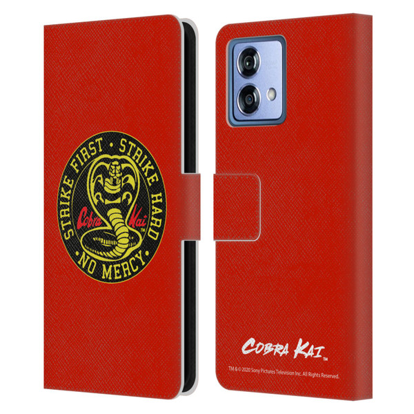 Cobra Kai Graphics Strike Logo Leather Book Wallet Case Cover For Motorola Moto G84 5G