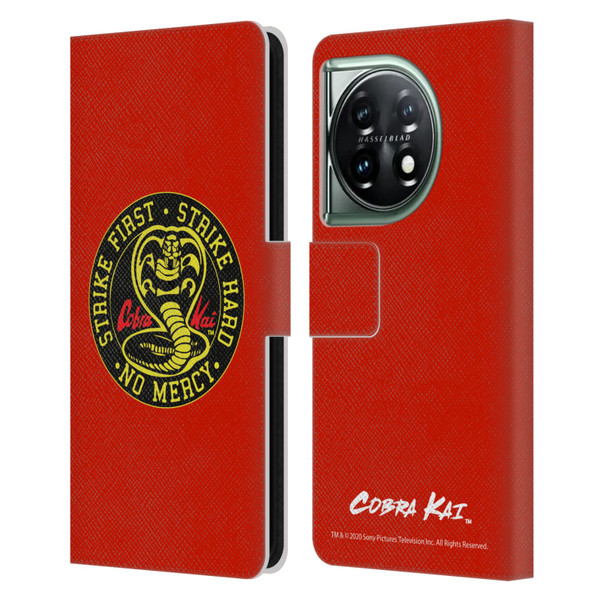 Cobra Kai Graphics Strike Logo Leather Book Wallet Case Cover For OnePlus 11 5G