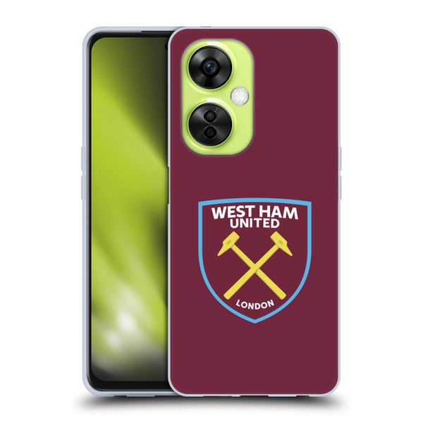 West Ham United FC Crest Full Colour Soft Gel Case for OnePlus Nord CE 3 Lite 5G