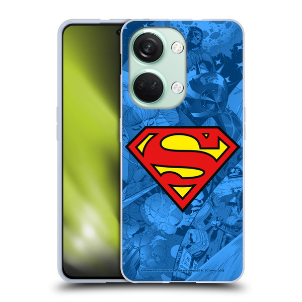 Superman DC Comics Comicbook Art Collage Soft Gel Case for OnePlus Nord 3 5G
