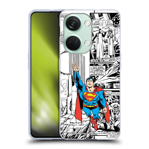 Superman DC Comics Comicbook Art Flight Soft Gel Case for OnePlus Nord 3 5G