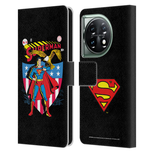 Superman DC Comics Famous Comic Book Covers Number 14 Leather Book Wallet Case Cover For OnePlus 11 5G