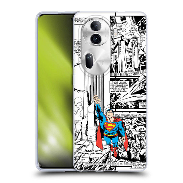 Superman DC Comics Comicbook Art Flight Soft Gel Case for OPPO Reno11 Pro