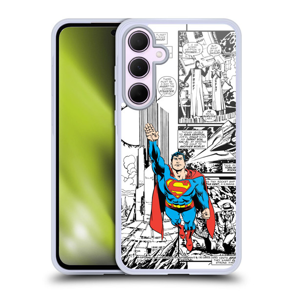Superman DC Comics Comicbook Art Flight Soft Gel Case for Samsung Galaxy A35 5G