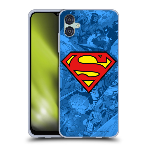 Superman DC Comics Comicbook Art Collage Soft Gel Case for Samsung Galaxy M04 5G / A04e