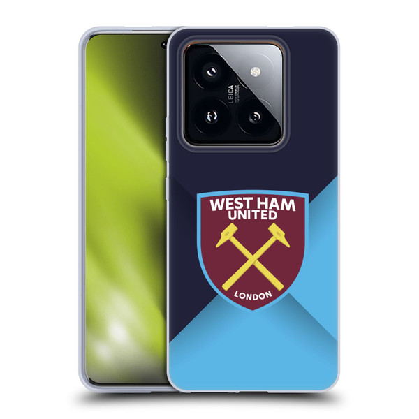 West Ham United FC Crest Blue Gradient Soft Gel Case for Xiaomi 14 Pro