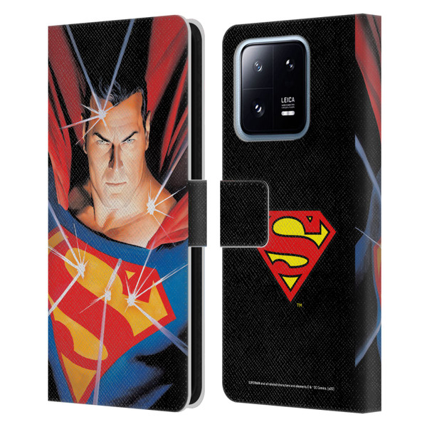 Superman DC Comics Famous Comic Book Covers Alex Ross Mythology Leather Book Wallet Case Cover For Xiaomi 13 Pro 5G