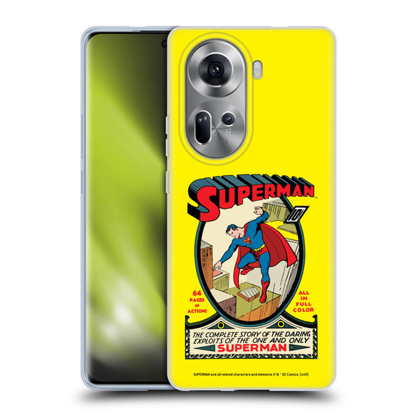Superman DC Comics Famous Comic Book Covers Number 1 Soft Gel Case for OPPO Reno11