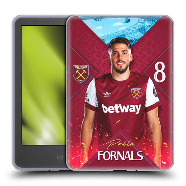 West Ham United FC 2023/24 First Team Pablo Fornals Soft Gel Case for Amazon Kindle 11th Gen 6in 2022