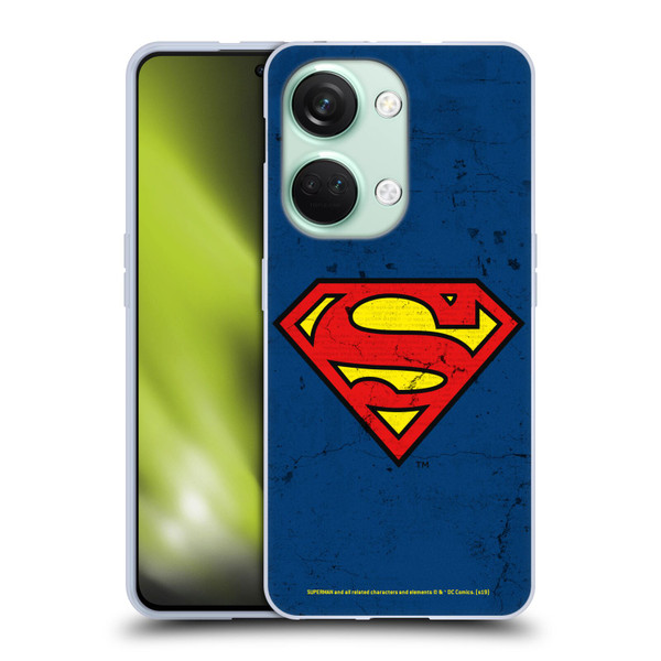 Superman DC Comics Logos Distressed Look Soft Gel Case for OnePlus Nord 3 5G