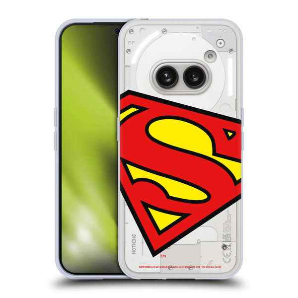 Superman DC Comics Logos Oversized Soft Gel Case for Nothing Phone (2a)