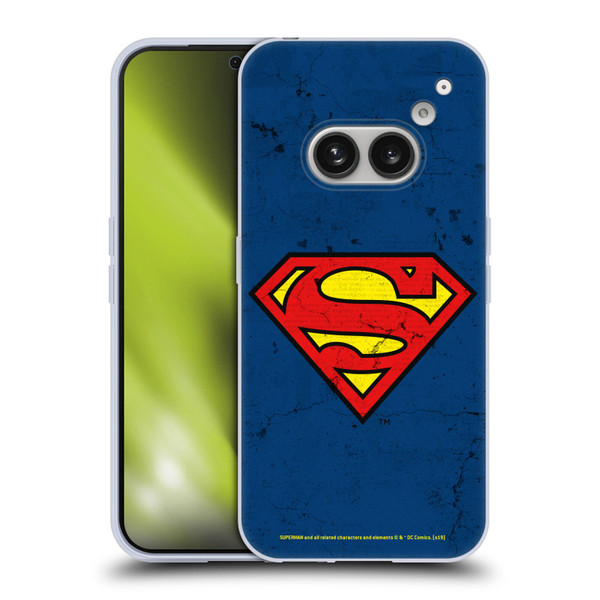 Superman DC Comics Logos Distressed Look Soft Gel Case for Nothing Phone (2a)