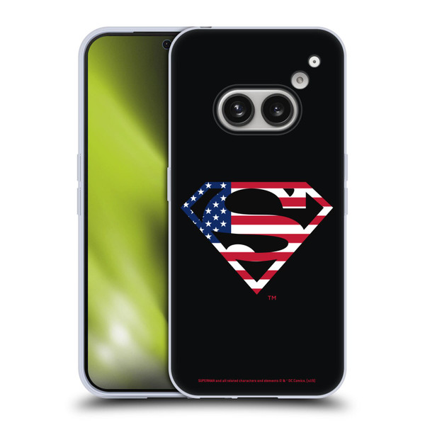 Superman DC Comics Logos U.S. Flag 2 Soft Gel Case for Nothing Phone (2a)