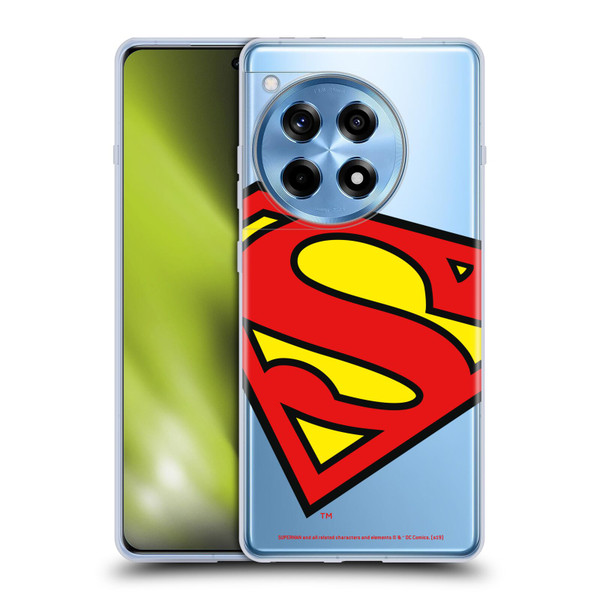 Superman DC Comics Logos Oversized Soft Gel Case for OnePlus 12R