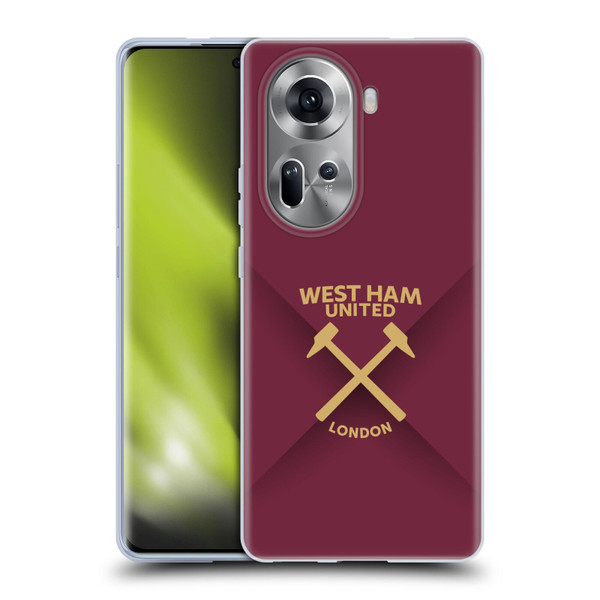West Ham United FC Hammer Marque Kit Gradient Soft Gel Case for OPPO Reno11