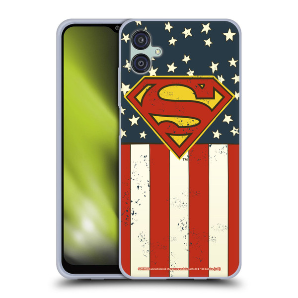 Superman DC Comics Logos U.S. Flag Soft Gel Case for Samsung Galaxy M04 5G / A04e