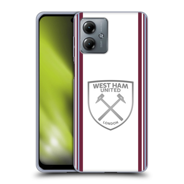 West Ham United FC 2023/24 Crest Kit Away Soft Gel Case for Motorola Moto G14