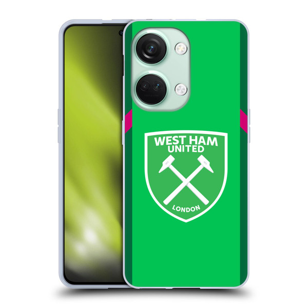West Ham United FC 2023/24 Crest Kit Home Goalkeeper Soft Gel Case for OnePlus Nord 3 5G