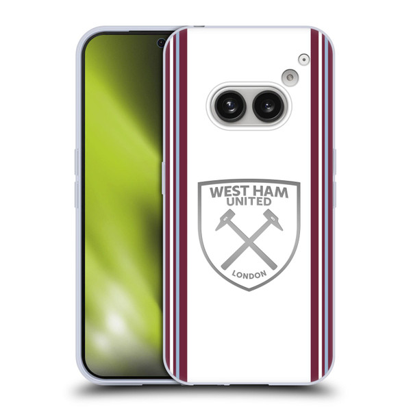 West Ham United FC 2023/24 Crest Kit Away Soft Gel Case for Nothing Phone (2a)