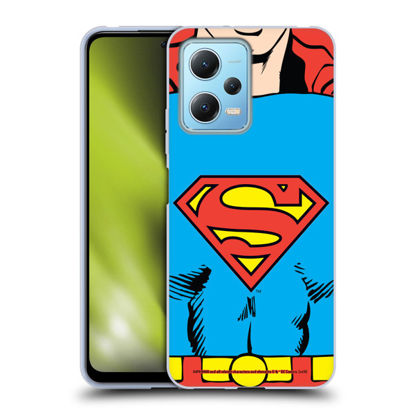 Superman DC Comics Logos Classic Costume Soft Gel Case for Xiaomi Redmi Note 12 5G