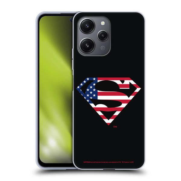 Superman DC Comics Logos U.S. Flag 2 Soft Gel Case for Xiaomi Redmi 12