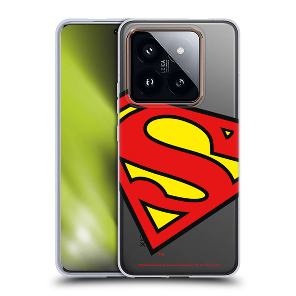 Superman DC Comics Logos Oversized Soft Gel Case for Xiaomi 14 Pro