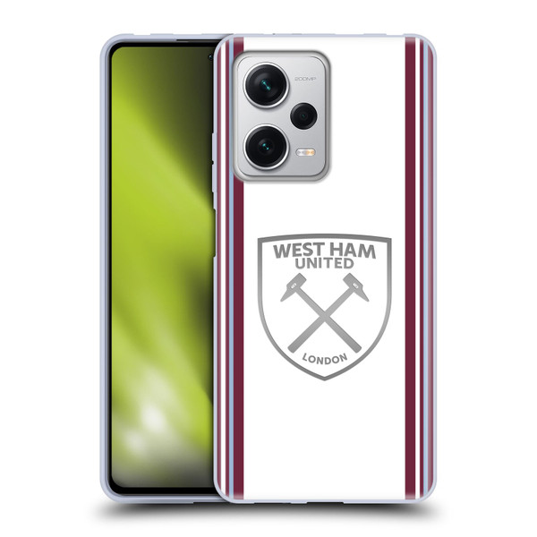 West Ham United FC 2023/24 Crest Kit Away Soft Gel Case for Xiaomi Redmi Note 12 Pro+ 5G