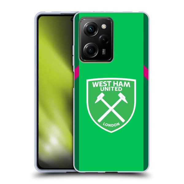 West Ham United FC 2023/24 Crest Kit Home Goalkeeper Soft Gel Case for Xiaomi Redmi Note 12 Pro 5G