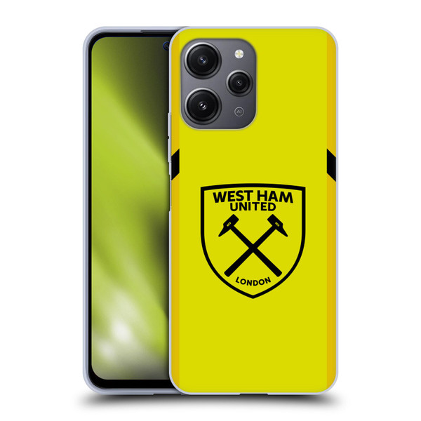 West Ham United FC 2023/24 Crest Kit Away Goalkeeper Soft Gel Case for Xiaomi Redmi 12