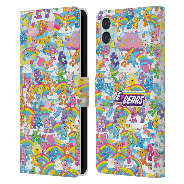 Care Bears 40th Anniversary Rainbow Leather Book Wallet Case Cover For Samsung Galaxy M04 5G / A04e