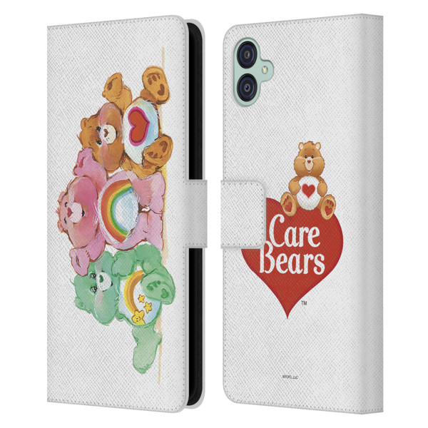 Care Bears Classic Group Leather Book Wallet Case Cover For Samsung Galaxy M04 5G / A04e