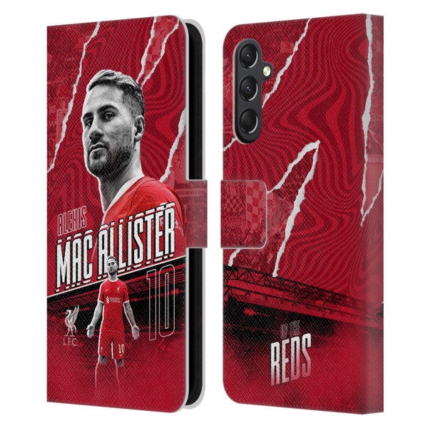 Liverpool Football Club 2023/24 First Team Alexis Mac Allister Leather Book Wallet Case Cover For Samsung Galaxy A24 4G / M34 5G