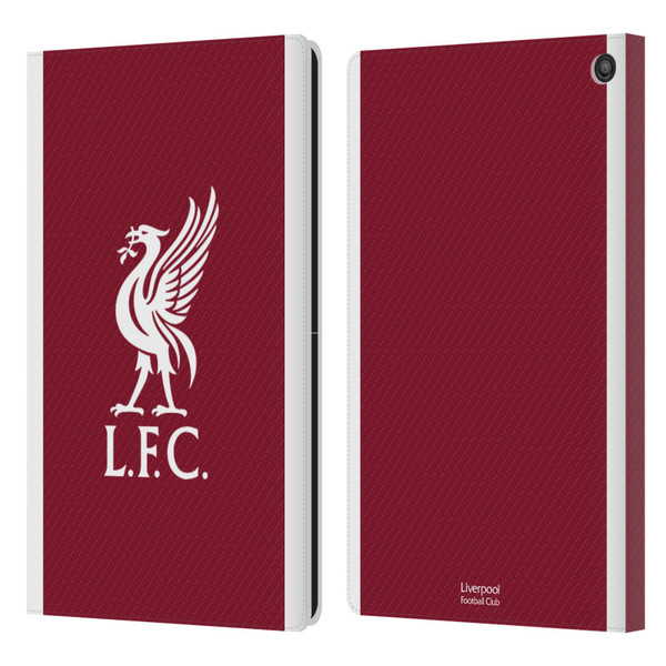 Liverpool Football Club 2023/24 Home Kit Leather Book Wallet Case Cover For Amazon Fire HD 10 (2021)