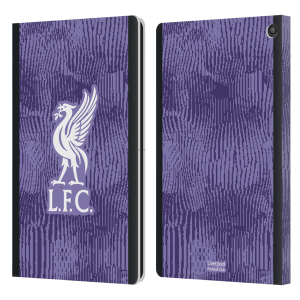 Liverpool Football Club 2023/24 Third Kit Leather Book Wallet Case Cover For Amazon Fire HD 10 (2021)