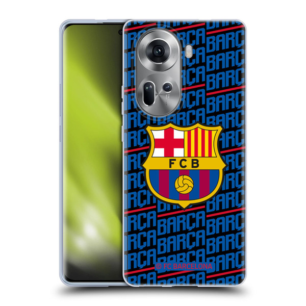 FC Barcelona Crest Patterns Barca Soft Gel Case for OPPO Reno11