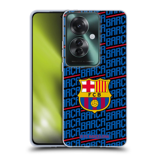 FC Barcelona Crest Patterns Barca Soft Gel Case for OPPO Reno11 F 5G / F25 Pro 5G