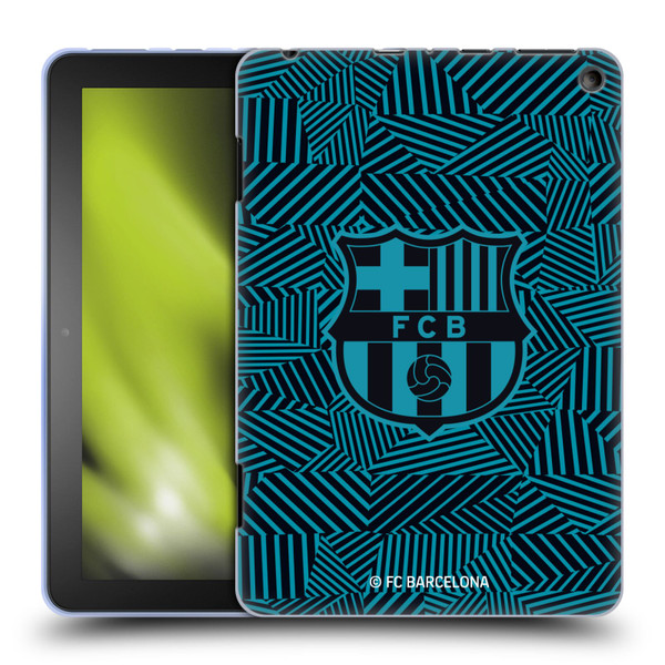 FC Barcelona Crest Black Soft Gel Case for Amazon Fire HD 8/Fire HD 8 Plus 2020