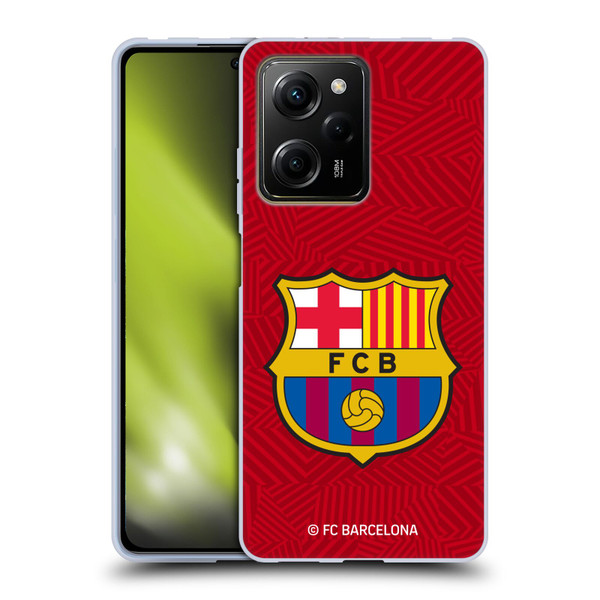 FC Barcelona Crest Red Soft Gel Case for Xiaomi Redmi Note 12 Pro 5G