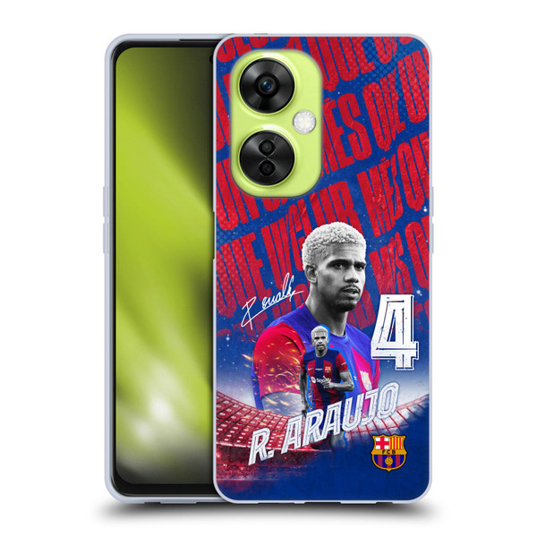FC Barcelona 2023/24 First Team Ronald Araújo Soft Gel Case for OnePlus Nord CE 3 Lite 5G