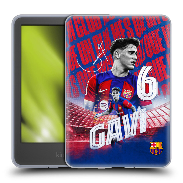 FC Barcelona 2023/24 First Team Gavi Soft Gel Case for Amazon Kindle 11th Gen 6in 2022