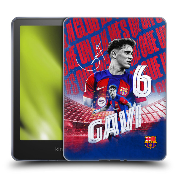 FC Barcelona 2023/24 First Team Gavi Soft Gel Case for Amazon Kindle Paperwhite 5 (2021)