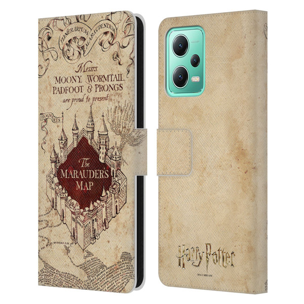 Harry Potter Prisoner Of Azkaban II The Marauder's Map Leather Book Wallet Case Cover For Xiaomi Redmi Note 12 5G