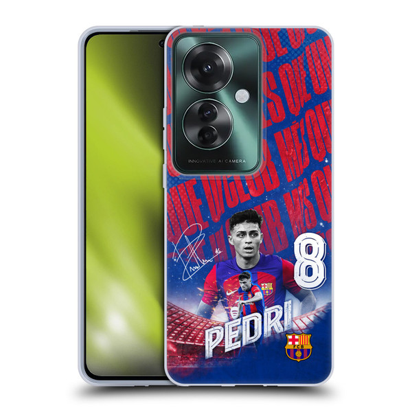 FC Barcelona 2023/24 First Team Pedri Soft Gel Case for OPPO Reno11 F 5G / F25 Pro 5G