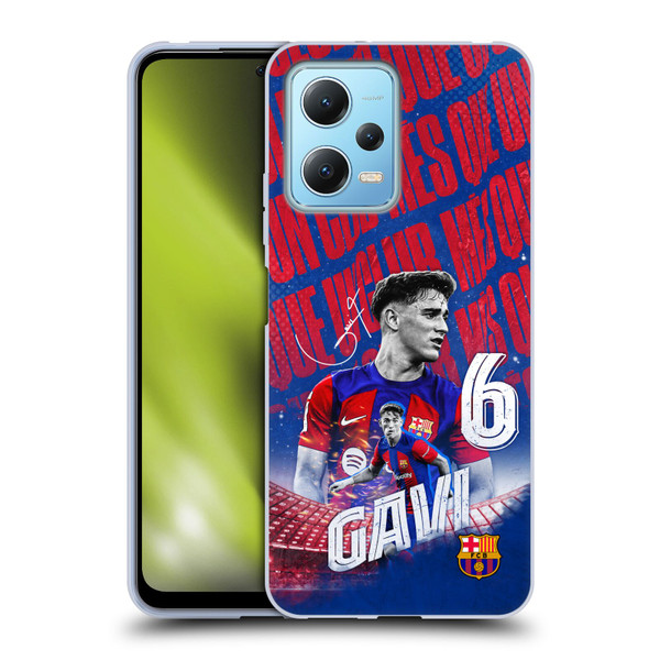 FC Barcelona 2023/24 First Team Gavi Soft Gel Case for Xiaomi Redmi Note 12 5G