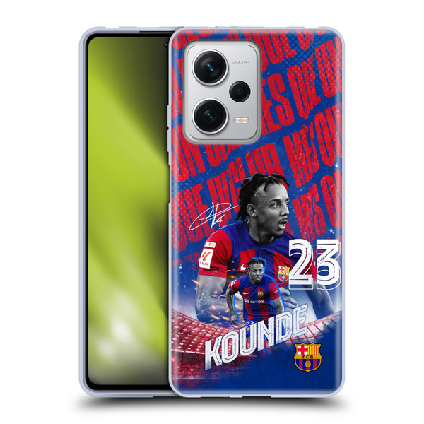 FC Barcelona 2023/24 First Team Jules Koundé Soft Gel Case for Xiaomi Redmi Note 12 Pro+ 5G
